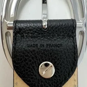 Longchamp | Accessories | Longchamp Black Leather Beltsiver  display picture 1